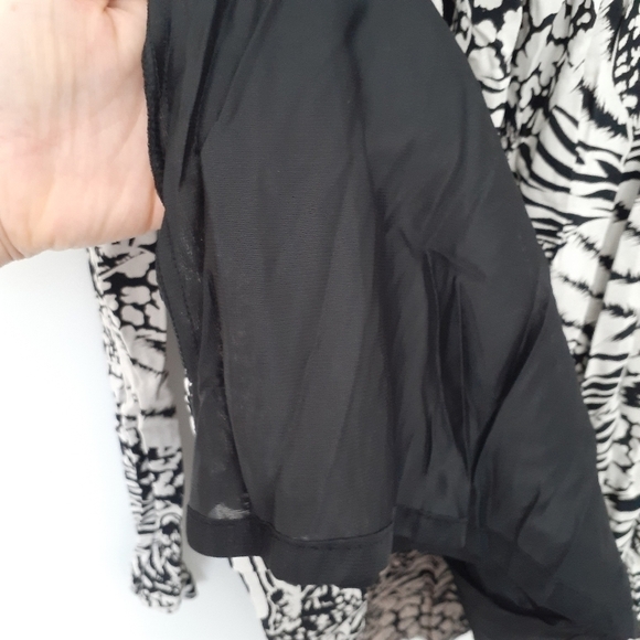 Retro Y2K Abstract Black and White Animal Print Maxi Skirt - Picture 7 of 10